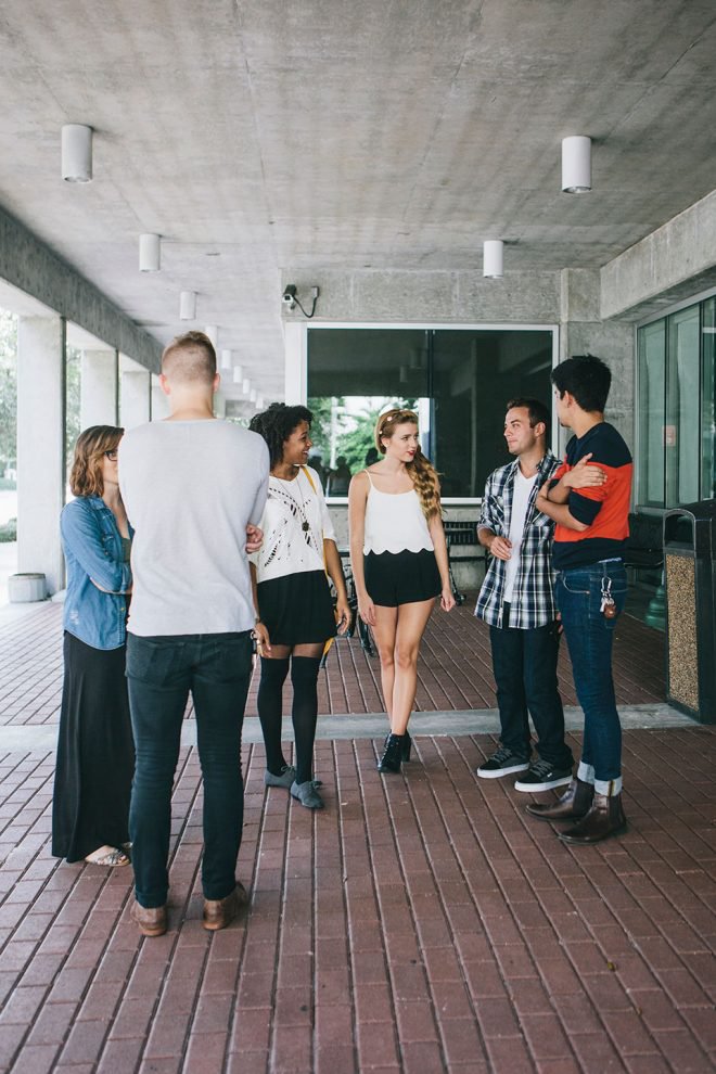 Young people talking