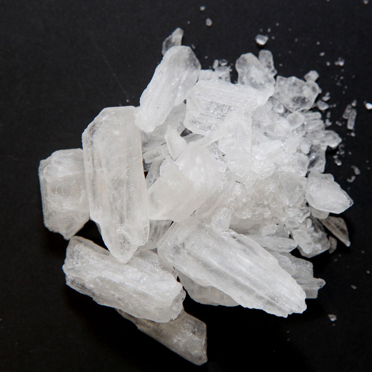 Crystal methamphetamine close up