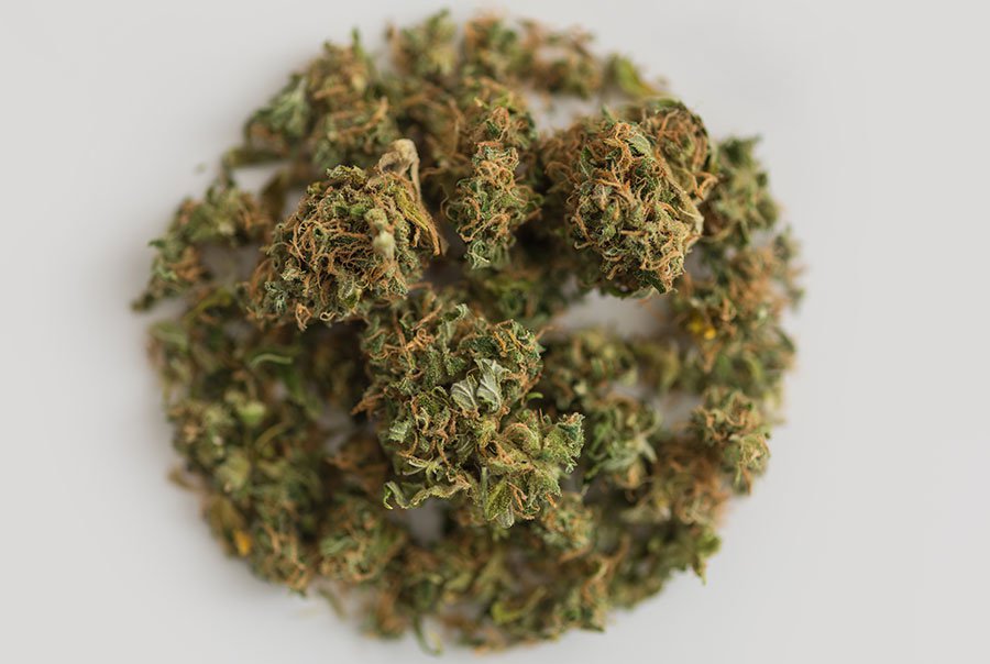 Cannabis buds macro shot