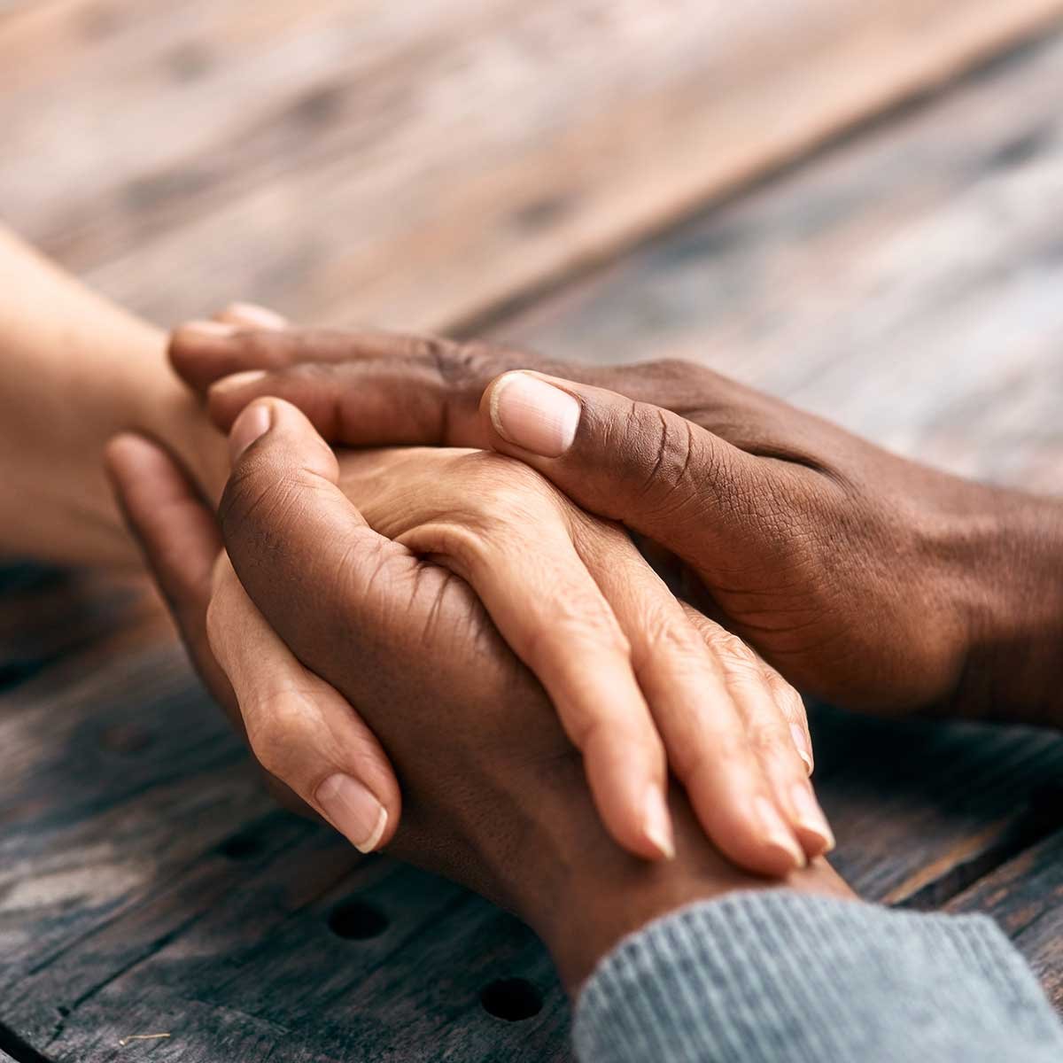 holding hands