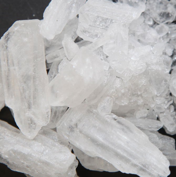 Close shot crystal methamphetamine