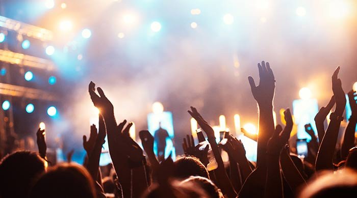 Concert crowd view - card