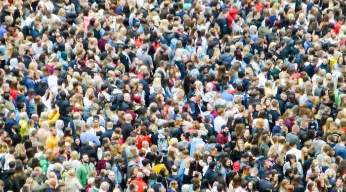 Crowd from above