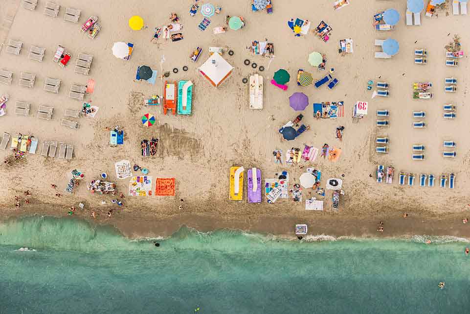 aerial view beach