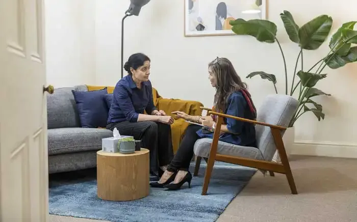 Woman having consultation