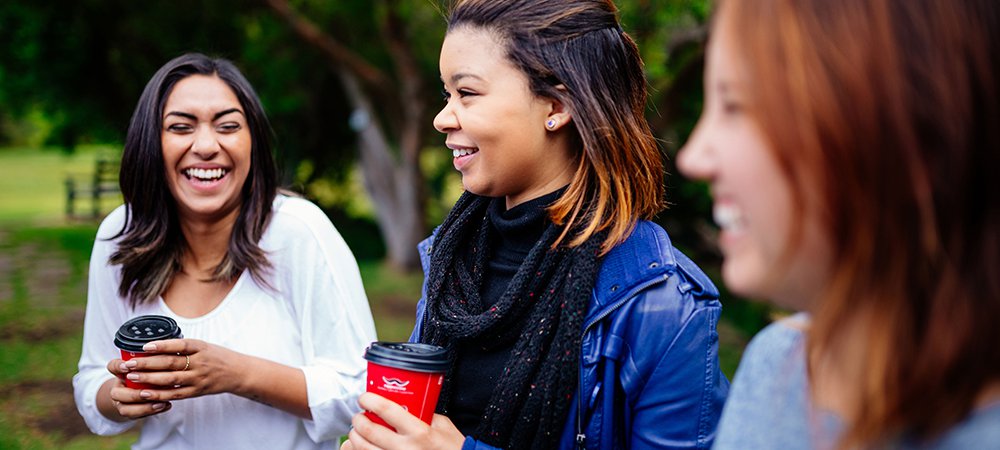 women drinking coffee