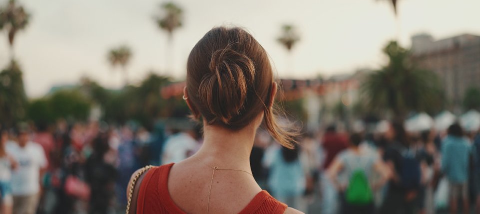 young woman at a festival